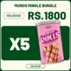 Snakitos Munch Mingle Bundle - Strawberry Snakitos Wafer Sticks Rolls