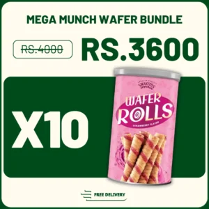 Mega Crunch Bundle - Strawberry Snakitos Wafer Sticks Rolls Free Shipping