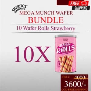 Mega Crunch Bundle - Strawberry Snakitos Wafer Sticks Rolls Free Shipping