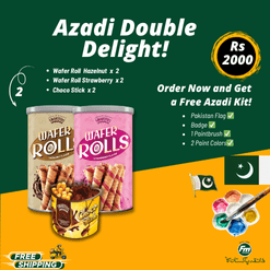 Azadi Double Delight FM Foods with 6 snacks and Azadi Kit