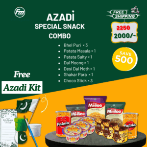 Azadi Special Snack Combo with 11 Snacks and Free Azadi Kit – FM Foods