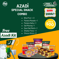 Azadi Special Snack Combo with 11 Snacks and Free Azadi Kit – FM Foods