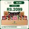 ultimate fm foods snack box with nachos nimco choco coco and banana chips