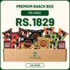 premium snack box with nachos nimco choco coco and banana chips