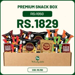 premium snack box with nachos nimco choco coco and banana chips