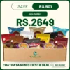 Chatpata Nimco Fiesta Deal desi snacks bundle with bhel puri chana shakarpara and chewara
