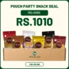 Pouch Party Snack Deal assorted namkeen mix with bhel puri papdi potato slims dal moth dal moong