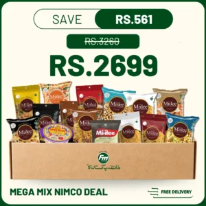 Mega Mix Nimco Deal Pakistani snacks bundle with dal moth moong aloo bhujia chana bhel puri and more