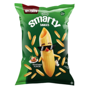 Smarty Snacks vegetable flavor crunchy chips pack halal snack Pakistan