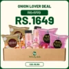 Onion lover deal Pakistan with fried onion dahi boondi and pink salt combo pack