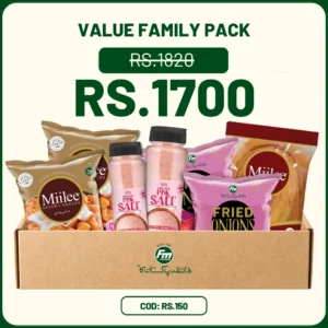Value family pack deal Pakistan with vermicelli dahi boondi fried onion and pink salt combo